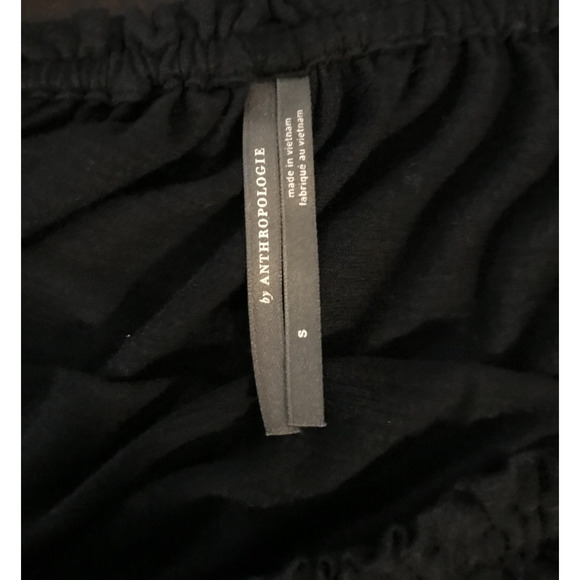 Anthropologie Gloria Off-The-Shoulder Black Top - Size Small - Picture 8 of 14
